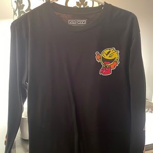 Pac-man Black Longsleeve. Size Medium.